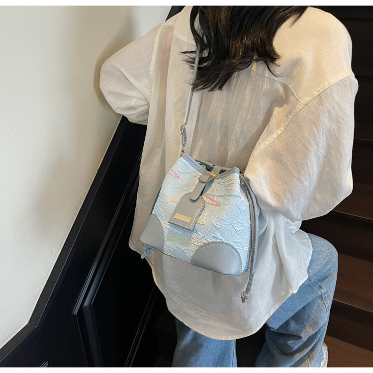 Drawstring Bucket Bag for Women New Style2025High-end Niche Super Popular Single Shoulder Bag Autumn Winter Versatile Crossbody Bag