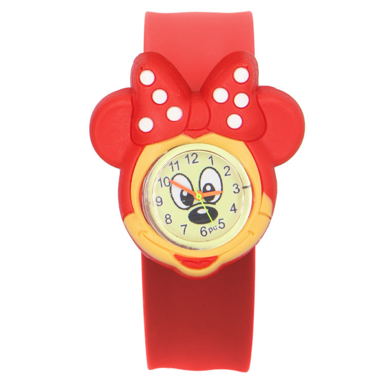Children's Watch Cartoon Pat Watch Kindergarten Elementary School Silicone Toy Pat Circle Anime Peppa Pig Electronic Watch