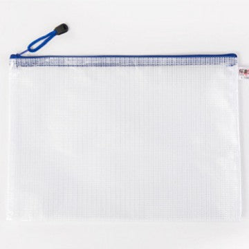 Cross-border Direct Supply Thickened PVC Plastic Zipper File Bag a4Transparent Student Exam Paper Waterproof Grid File Bag