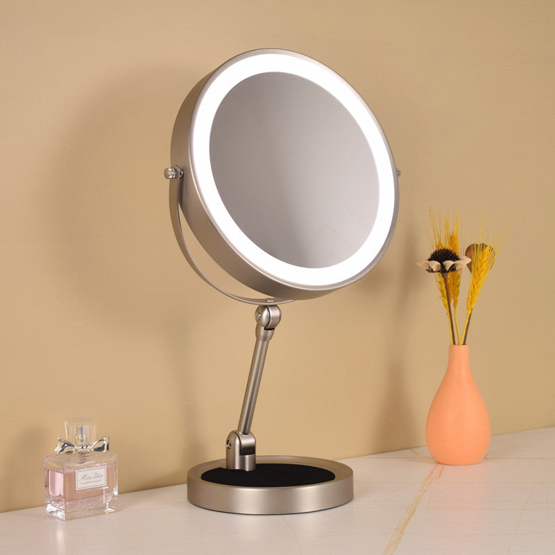 New Folding Makeup Mirror Desktop Magnifying Double-Sided led Light strip smart fill light vanity mirror touch switch