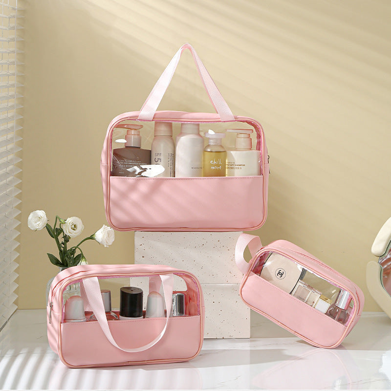 Transparent Cosmetic Bag New Large Capacity Waterproof Visual Portable Women's Travel Toiletry Bag Cosmetic Storage Bag