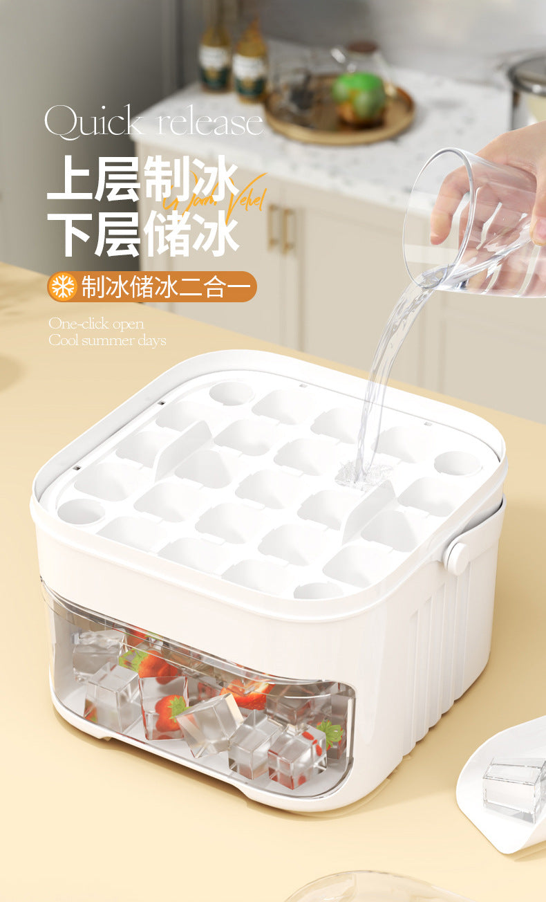 Home Easy Release Quick Freeze One-Click Press Ice Tray Ice Cube Mold Home Ice Box Storage Frozen Ice Cube Model