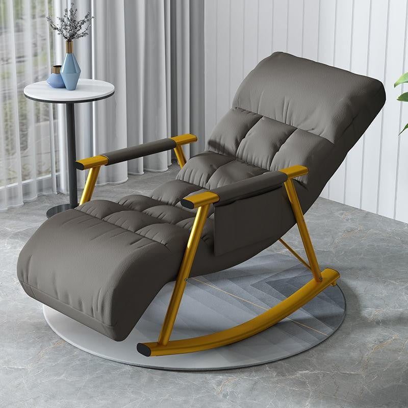 Living Room Light Luxury Rocking Chair Recliner Adult Balcony Home Leisure Chair Foldable Nap Lazy Sofa Rocking Chair