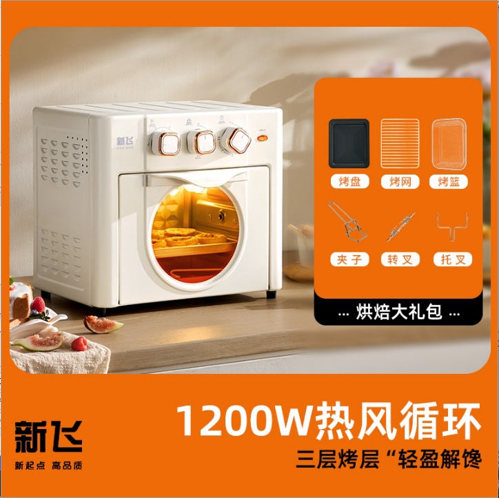 Xiaobei Pig Electric Oven for Home Use18Large Capacity Multifunctional Air Fryer Oven 2-in-1 Gift Wholesale