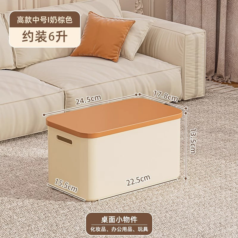 Storage Box with Lid for Household Snacks and Toys, Desktop Organizer, Kitchen Cabinet Plastic Storage Box