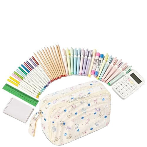 Cross-Border New Product Pencil Case Large Capacity Zipper Pencil Bag Compartment Soft Pencil Bag Boys and Girls Butterfly Flower http://detail.1688.com/offer/960755400517.html
