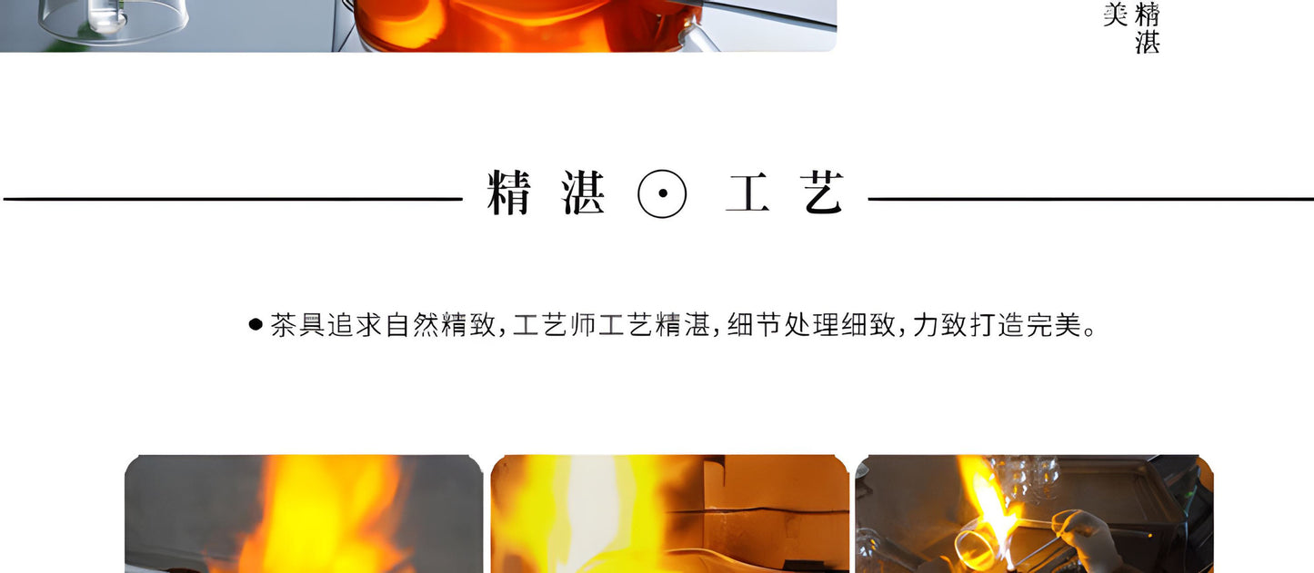 Glass Teapot High Temperature Resistant Thickened Filter Tea Brewing Teapot Household Heatable Fruit Flower Teapot Tea Set