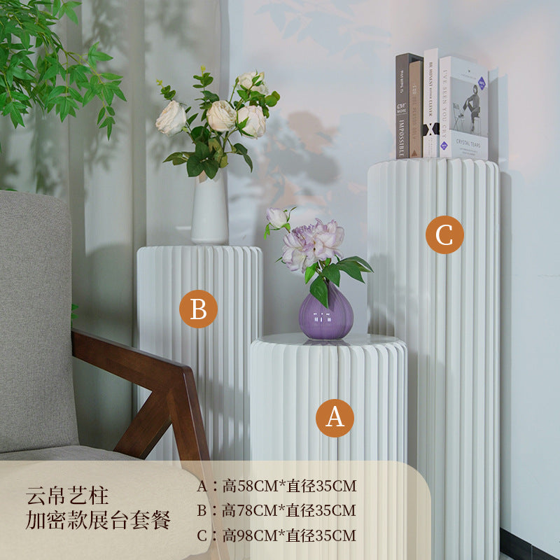 【Firefly Lantern】Live Streaming Background Decoration Foldable Round Column Paper Roman Column Folding Column Road Guide Ornament