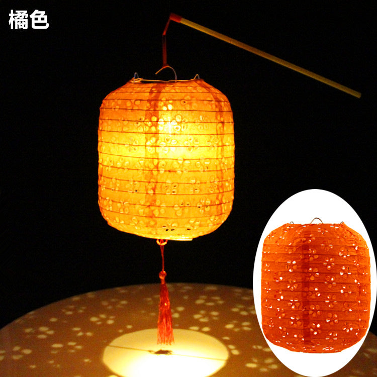Children's Dance Lantern Festival Stall Handheld Glowing Winter Melon Hollow Paper Lantern Hanfu Photography Prop Ancient Style Lantern