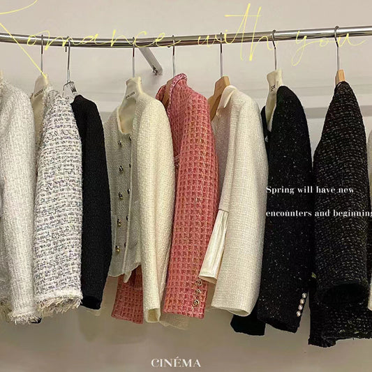 Shenzhen Nanyou Autumn Winter Cashmere Cardigan Little Chanel Style Short Coat High-end Brand Women's Clothing Wholesale First-hand Source