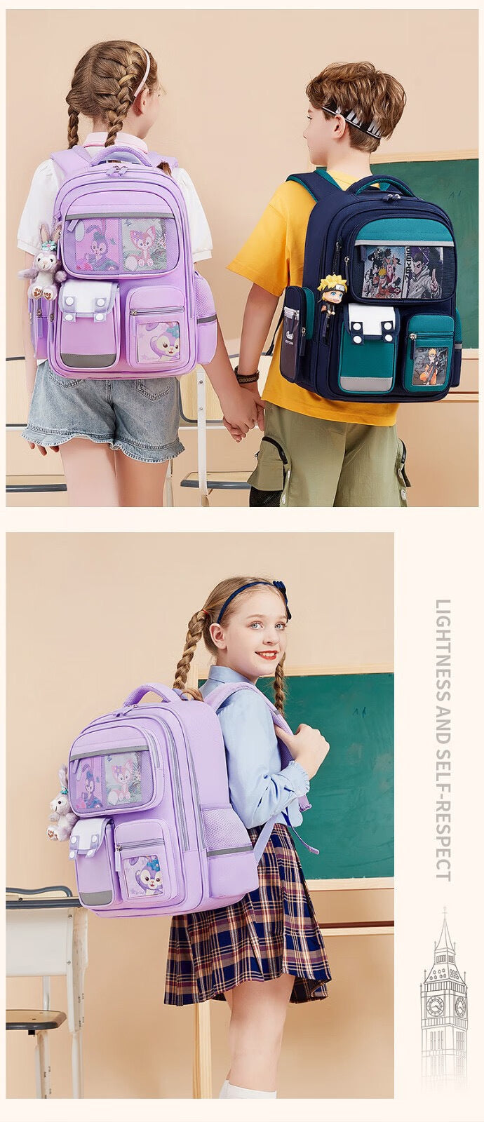 Schoolbag Primary School Girl Large Capacity Dirty Resistant Children's Schoolbag6-12Men's Weight Loss1-6Elementary School Student Backpack http://detail.1688.com/offer/727797868983.html