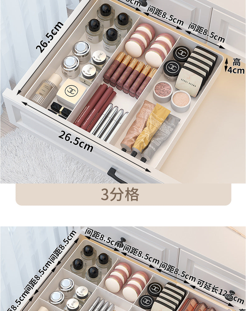 Drawer Divider Storage Box Expandable Dressing Table Cosmetics Kitchen Tableware Desktop Miscellaneous Organizer Box