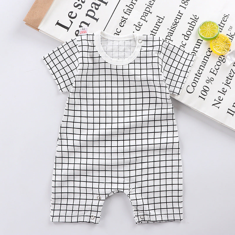 Spring and Summer New Baby Short Sleeve Romper Summer Spring Autumn Thin Newborn Romper a Newborn Short Sleeve Romper A Class