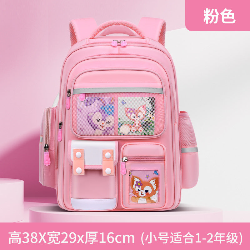 Schoolbag Primary School Girl Large Capacity Dirty Resistant Children's Schoolbag6-12Men's Weight Loss1-6Elementary School Student Backpack http://detail.1688.com/offer/727797868983.html