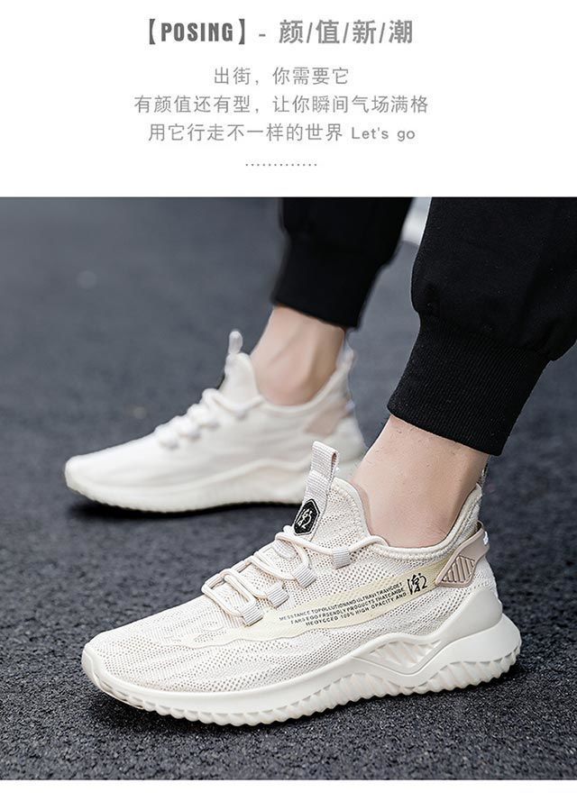 Men's Sneakers2024Spring New Trendy Casual Shoes Running Shoes Couple Shoes Mesh Flyknit Shoes Export