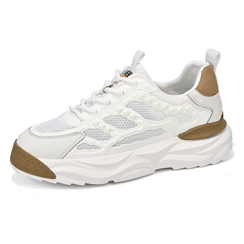 New Fashion Versatile Dad Sneakers2024Summer Trend Thick-Soled Height-Increasing Men's Shoes Mesh Breathable Casual Sneakers