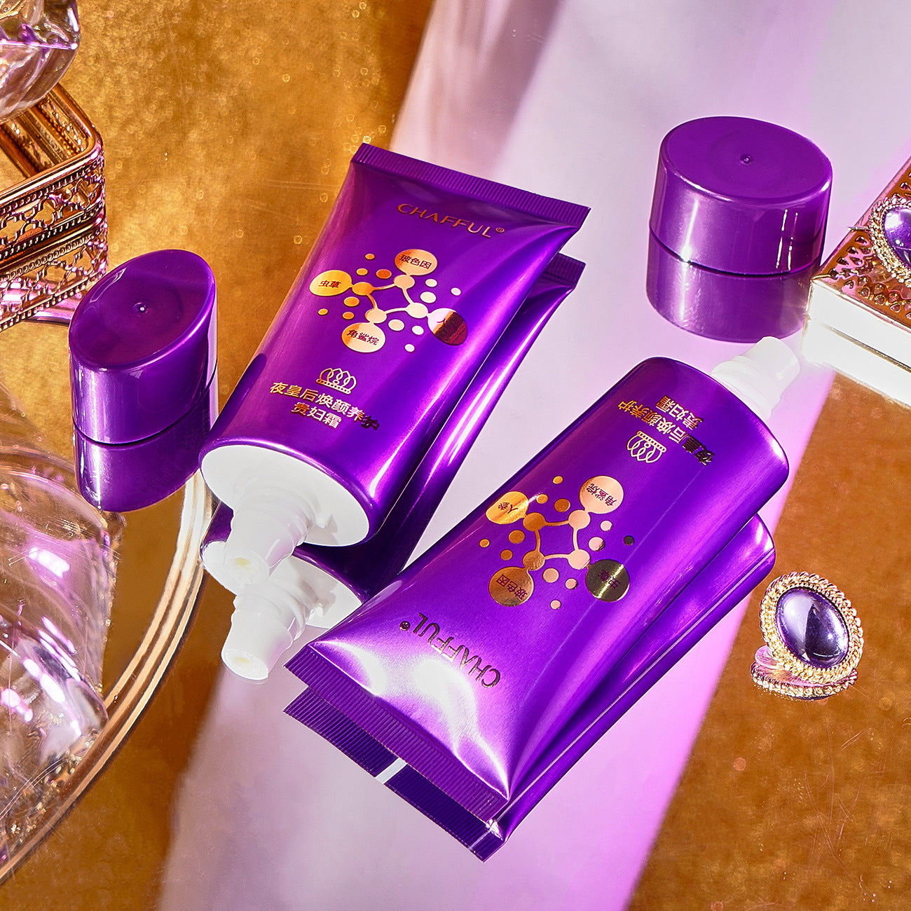 Xiangfuer Beauty Salon Moisturizing Anti-Wrinkle Night Queen Rejuvenating Care Noble Lady Cream Face Cream Bare Face Cream Skincare Live Broadcast