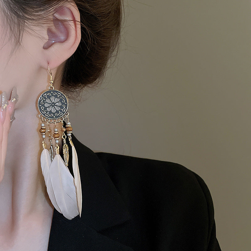 Bohemian Style Earrings for Women2025New Hot-Selling High-End Ethnic Style Unique Exaggerated Earrings Elegant Ear Jewelry