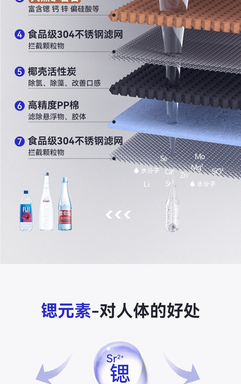 Strontium Enriched Mineral Faucet Water Purifier Household Kitchen Filter Tap Water Purifier Front Faucet Filter