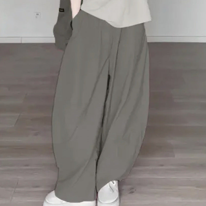 Summer Dopamine Full Set Shirt Wide-Leg Pants Two-Piece Set Lazy Style Fashion Casual Thin Suit for Petite Women