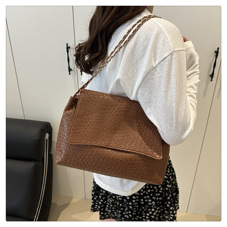 Korean Style ins Chain Bag Versatile Simple Large Capacity Shoulder Bag New Large Underarm Bag Commuter Bag