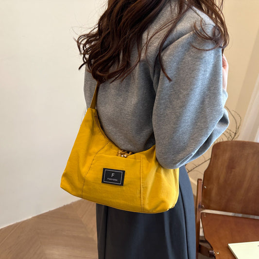 2025New Spring Large Capacity Single Shoulder Crossbody Retro Simple Ruiying Commuter Women's Bag Fashion Casual Tote Bag