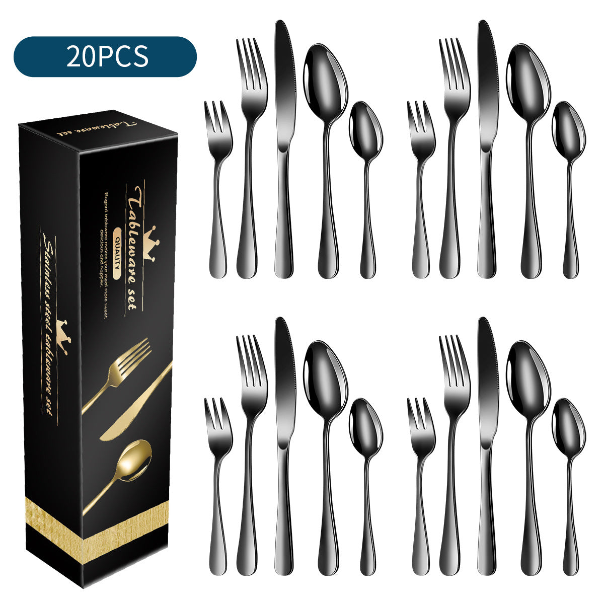 Spoon Wholesale Amazon Stainless Steel Cutlery Set20/30Set Hotel and Home Use1010Cutlery Set