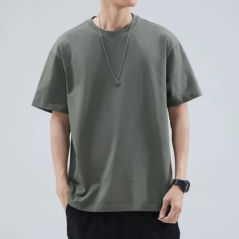 Summer New Short Sleeve Loose t T-shirt Men Fashion Brands Casual Half Sleeve Trendy T-shirt Bottoming Shirt Half Sleeve Shirt