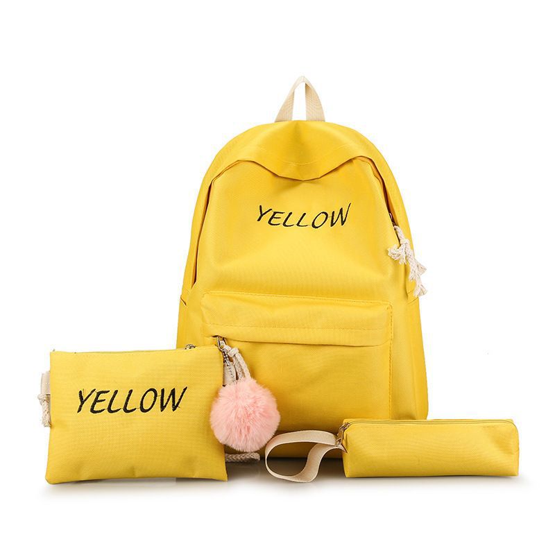 Three-piece Backpack Set New Korean Version Fashionable Backpack for Primary and Secondary School Students Large Capacity Unisex Travel Bag http://detail.1688.com/offer/940937569372.html
