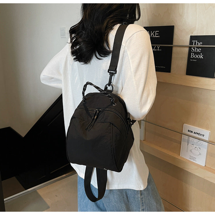 Cross-Border New Japanese Style Shell Small Backpack for Women, Commuting Versatile Crossbody Shoulder Bag, Fashionable Casual Mini Backpack