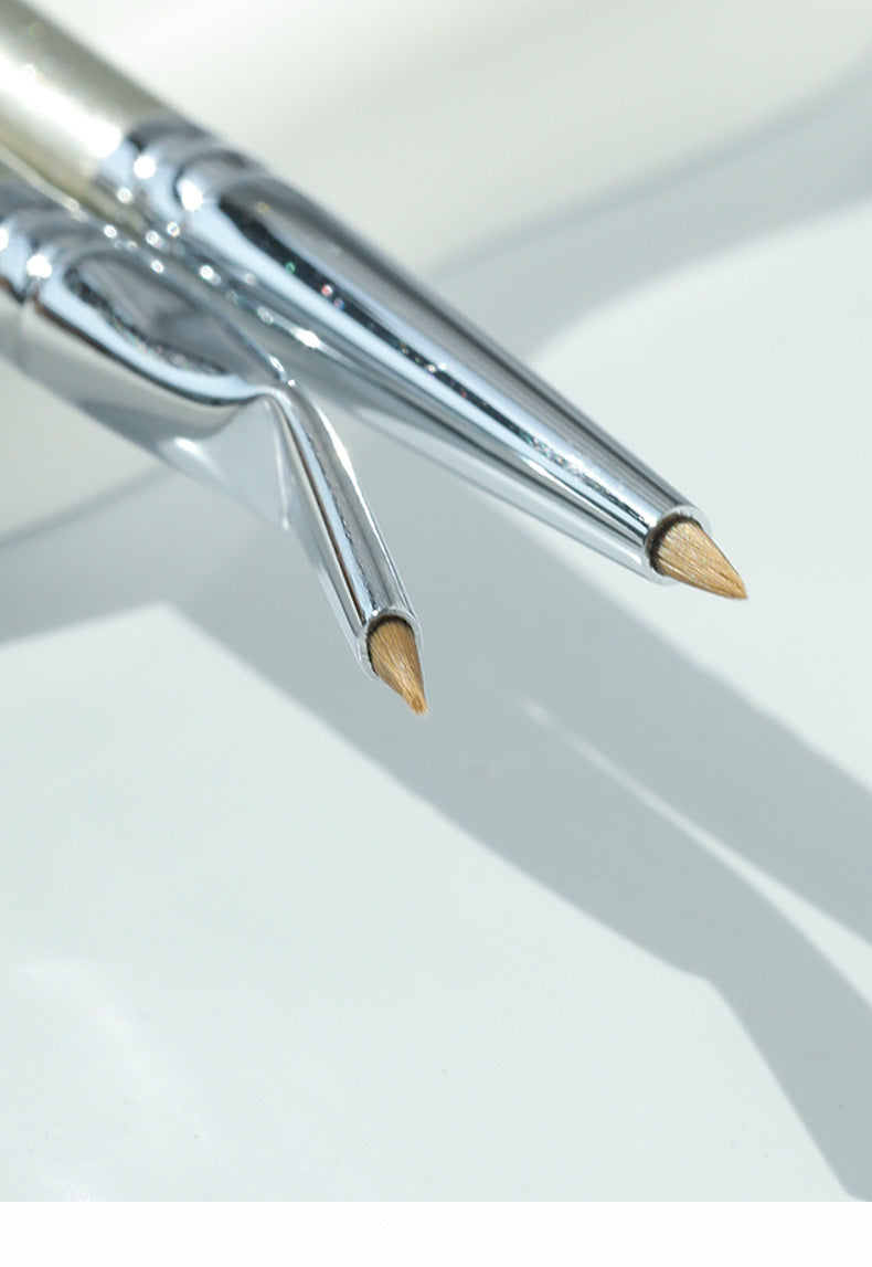 Guo Xiaotou Same Style Angled Eyeliner Brush Fine Drawing Aegyo-sal Eyelid to Tear Trough Eye Detail Brush Makeup Special