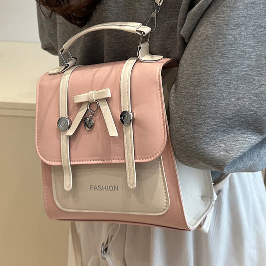 Single Shoulder Double Shoulder Women's Bag2025New Fashionable Girly Casual Multi-use Small Square Bag Spring Summer Hot-selling Women's Bag