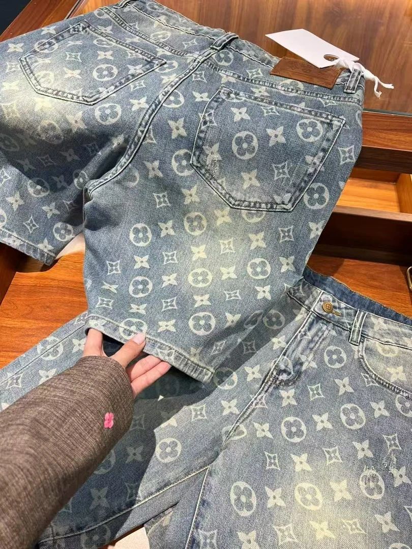 【Summer New】Fashion Casual Fashion Versatile Summer Trendy Personality Men's Denim Shorts Simple Loose Fit