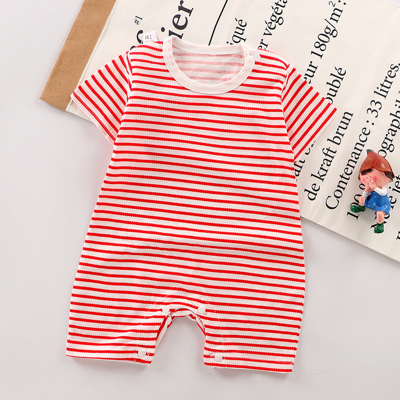 Spring and Summer New Baby Short Sleeve Romper Summer Spring Autumn Thin Newborn Romper a Newborn Short Sleeve Romper A Class