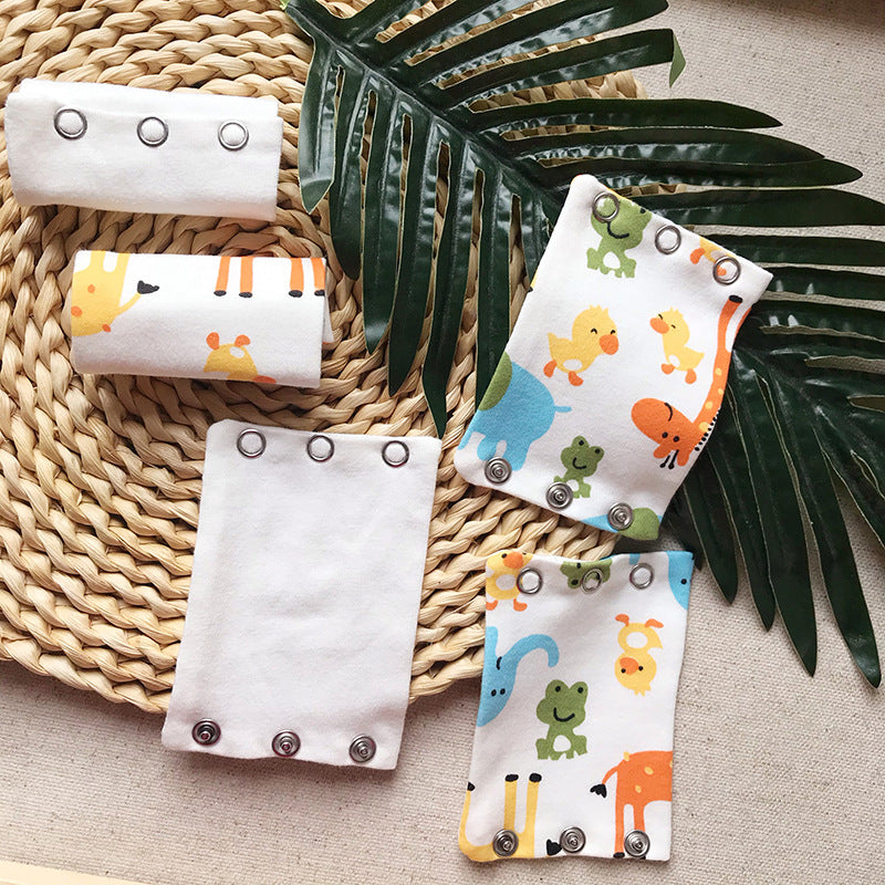 Double Layer Baby Romper Extension Piece Pure Cotton Baby Triangle Romper Crawling Suit One-Piece Bodysuit Extended Cloth Mat