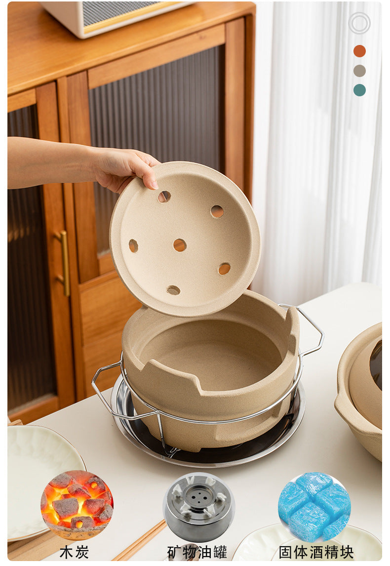 Traditional Edge-Burning Stove Charcoal Stove Clay Pot Commercial Cantonese Style Charcoal Stove Hot Pot Outdoor Surrounding Stove Tea Brewing Barbecue Hong Kong Style Clay Stove