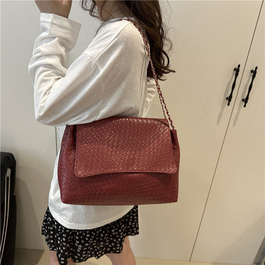 Korean Style ins Chain Bag Versatile Simple Large Capacity Shoulder Bag New Large Underarm Bag Commuter Bag