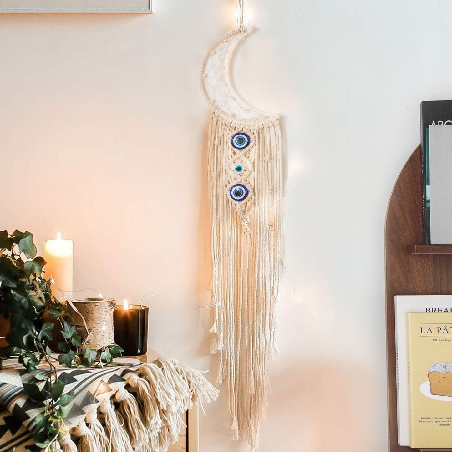 Cross-Border Hot-Selling European Style Artificial Woven Cotton Rope Tapestry Tassel Home Wall Hanging Decoration Soft Furnishing Collection Wholesale