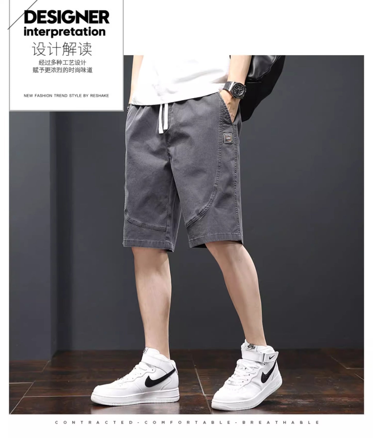 Men's Summer Shorts Trendy Brand ins Bestselling Loose Fit5Men's Casual Thin Five-Point Shorts for Outdoor Wear