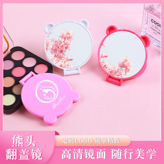 ins Dressing Table Cartoon Mirror Makeup Mirror Student Dormitory Dressing Mirror Desktop Bedroom Dormitory Portable Mirror