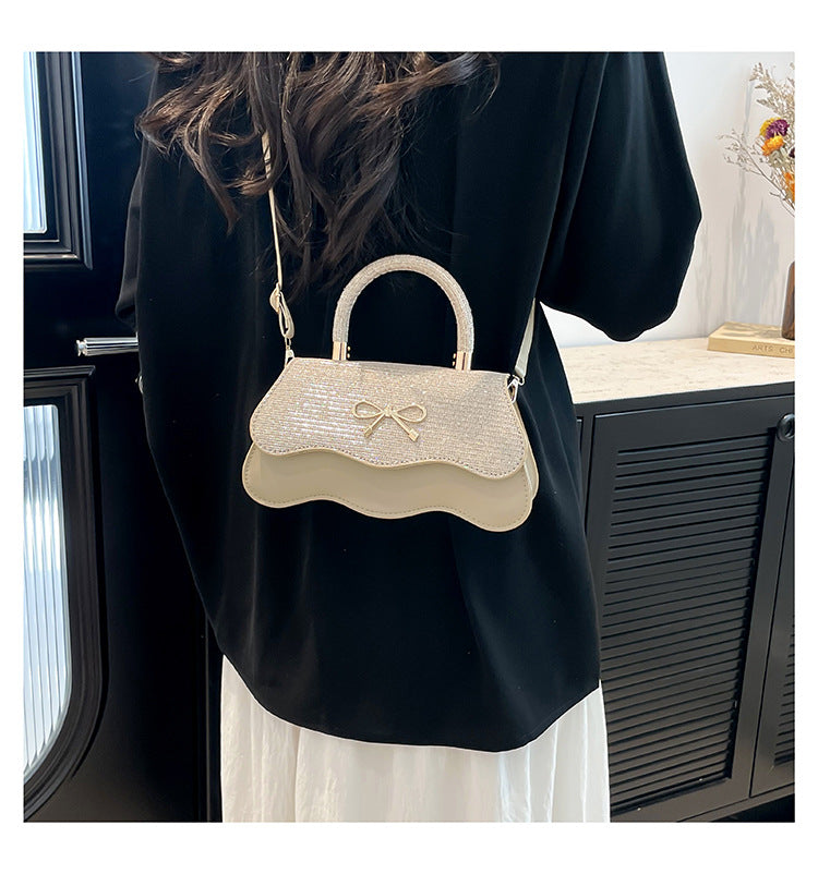 Fashion Trend Casual Simple Texture Baguette Bag2025Summer new style women's personalized shoulder crossbody bag