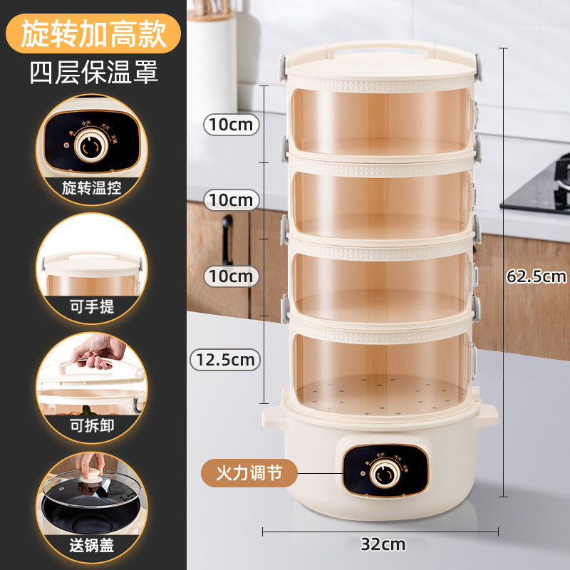 Younai Dining Table Insulation Cover Multi-layer Household Leftover Food Dust Cover Meal Dust Shield Artifact