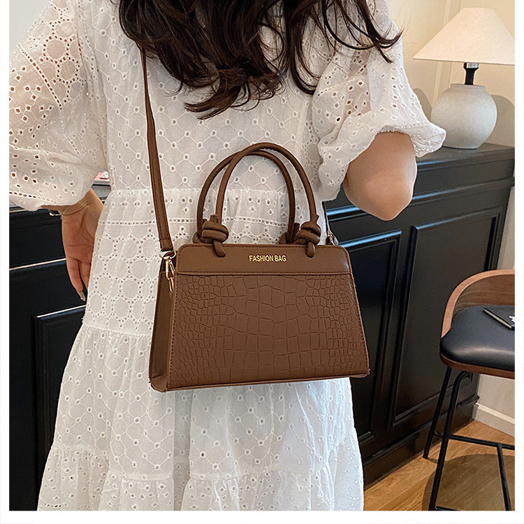 Large Capacity Patchwork Spring2025Casual New Korean Style Trendy Fashion European and American ins Single-shoulder Handheld Small Square Bag