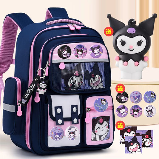 Schoolbag for Elementary School Girls, Spine Protection, Grades 1-6, Cute Large Capacity, Lightweight Children's Backpack http://detail.1688.com/offer/957363191260.html