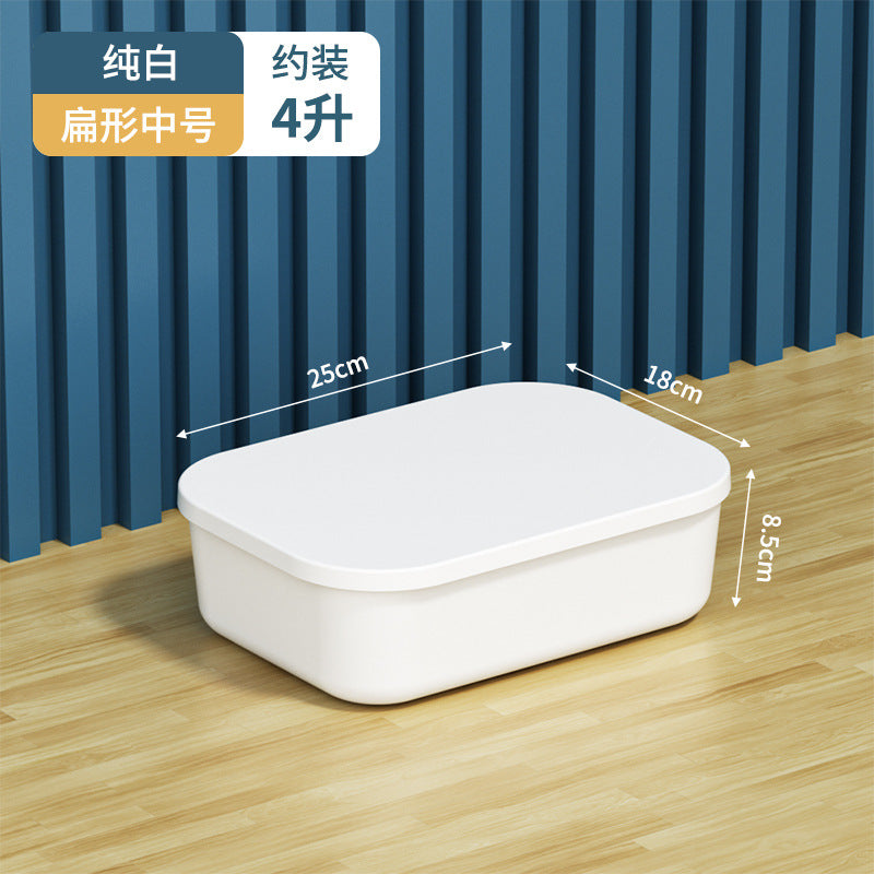 Storage Box Desktop with Lid Plastic Miscellaneous Snacks Cosmetics Box Rectangular Storage Basket Storage Box Organizing Box