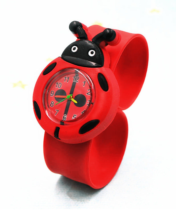 Children's Cute Fashion Snap Watch for Boys and Girls Quartz Watch Childlike Chronograph Large Dial