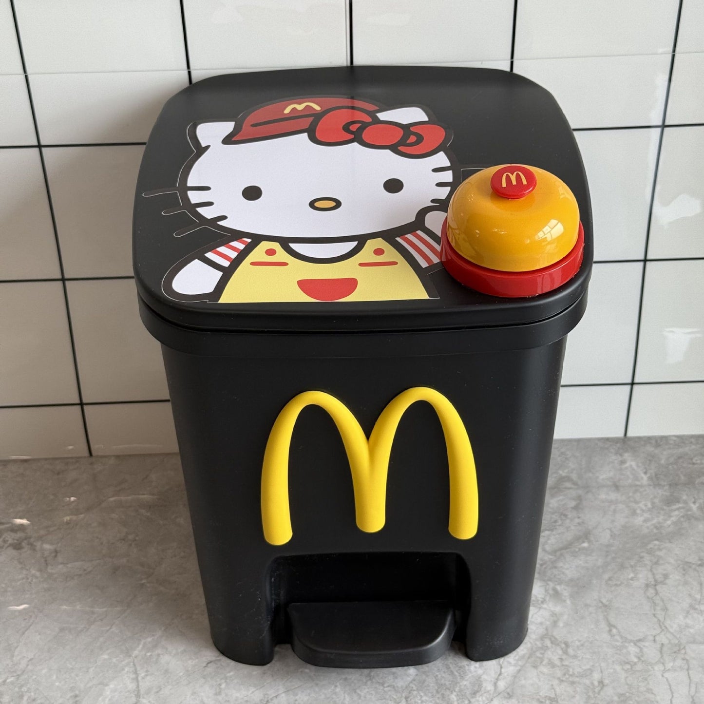 Mario Trash Can for Home Living Room Cute Cartoon Anime Large Capacity Personality Internet Celebrity Thickened Pedal Trash Basket