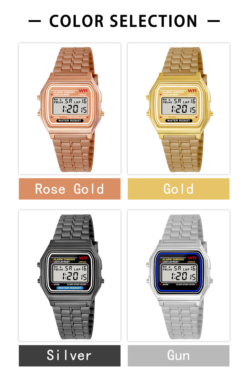 Foreign Trade LED Junior and high school students timing outdoor electronic watch men and women sports luminous alarm electronic watch wholesale