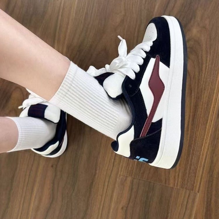 Korean Version of Niche Pink Bread Shoes for Women ins Tide2025Spring New Style Versatile Hong Kong Style Casual Sneakers for Female Students