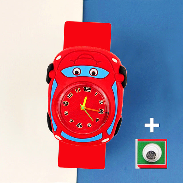 Children's Cute Fashion Snap Watch for Boys and Girls Quartz Watch Childlike Chronograph Large Dial